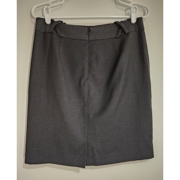J McLaughlin Womens Straight Mini Skirt Gray Lined Pockets Made in USA Size 8 - Picture 3 of 6